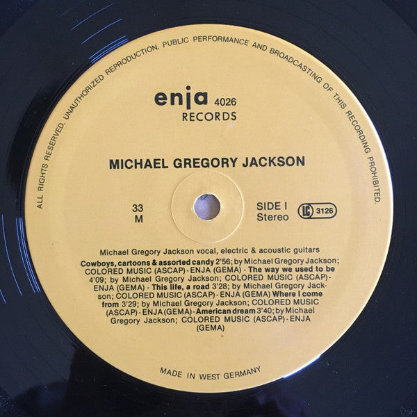 Michael Gregory Jackson : Cowboys, Cartoons & Assorted Candy... (LP, Album)