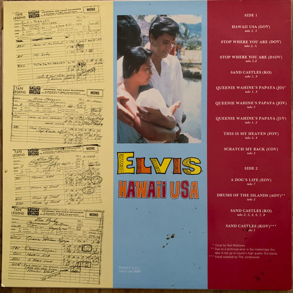 Elvis Presley : Hawaii USA (LP, Unofficial)