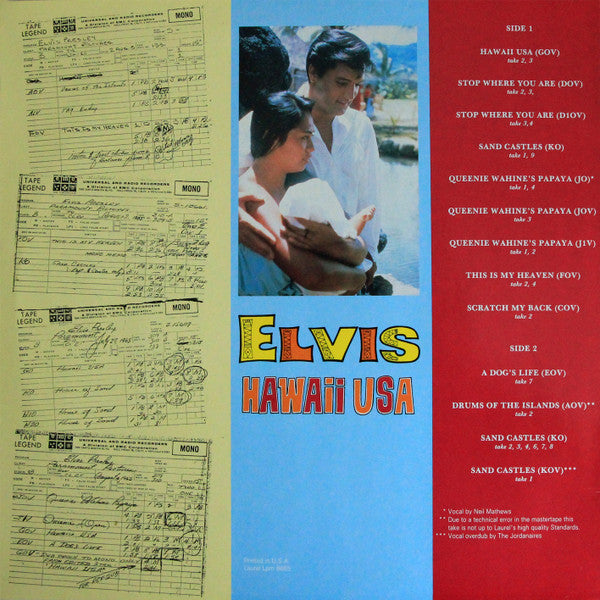 Elvis Presley : Hawaii USA (LP, Unofficial)