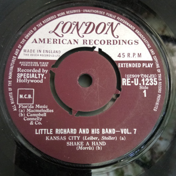 Little Richard And His Band : Little Richard And His Band, Vol. 7 (7", EP)