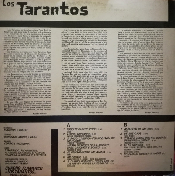 Cuadro Flamenco Los Tarantos : Los Tarantos (LP, RE)