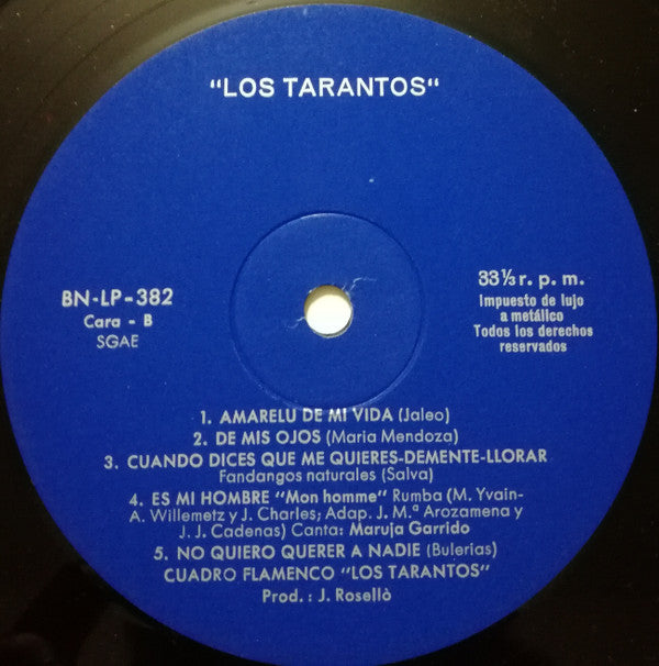 Cuadro Flamenco Los Tarantos : Los Tarantos (LP, RE)