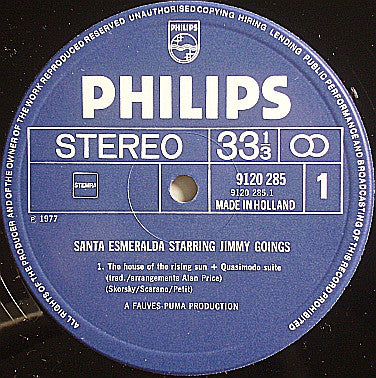 Santa Esmeralda Starring Jimmy Goings : The House Of The Rising Sun (LP, Album)