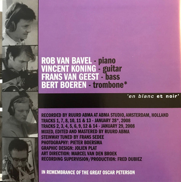 Rob Van Bavel : ‘En Blanc Et Noir’ (CD-ROM, Album)