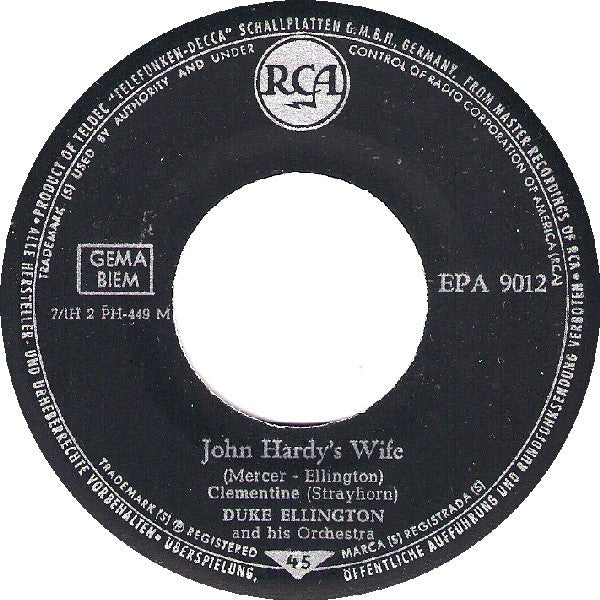 Duke Ellington And His Orchestra : Duke Ellington And His Orchestra (7", EP, RE)