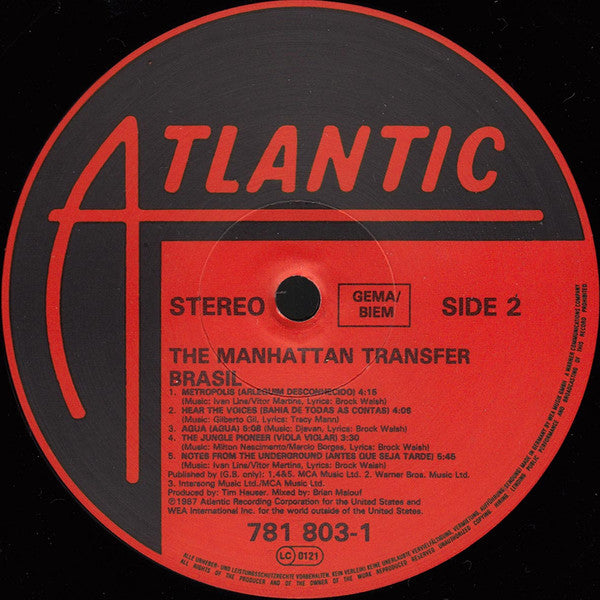 The Manhattan Transfer : Brasil (LP, Album)