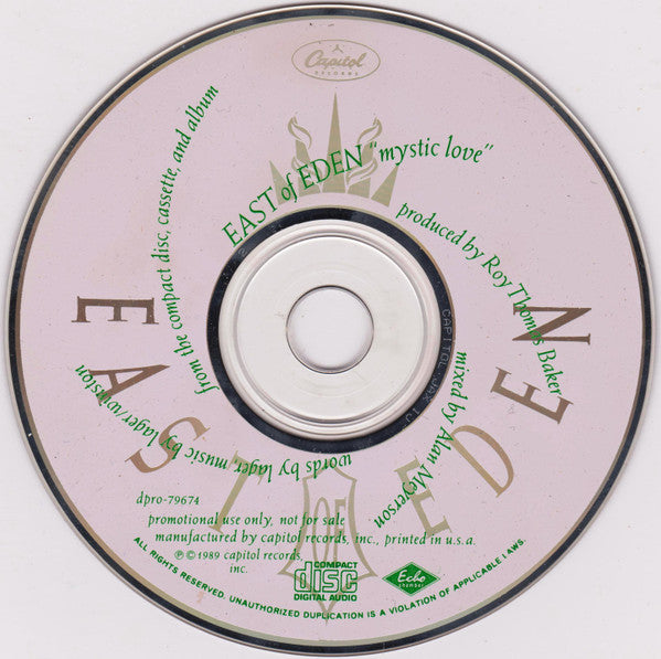 East Of Eden (4) : Mystic Love (CD, Single, Promo)