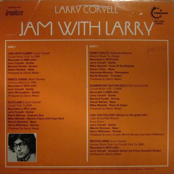 Larry Coryell : Jam With Larry (LP, Comp)