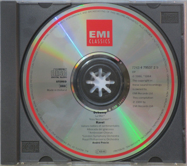 Claude Debussy, Maurice Ravel, André Previn, London Symphony Orchestra, Royal Philharmonic Orchestra : Orchestral Music: La Mer • Nocturnes • Valses Nobles Et Sentimentales • Alborada Del Gracioso (CD, Comp)