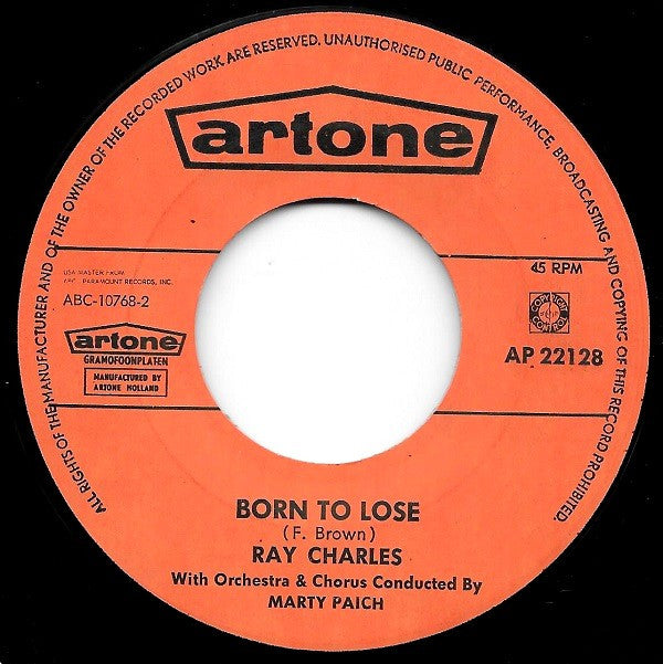 Ray Charles : I Can't Stop Loving You (7", Single, Blu)