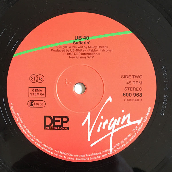 UB40 : Red Red Wine (12", Single)
