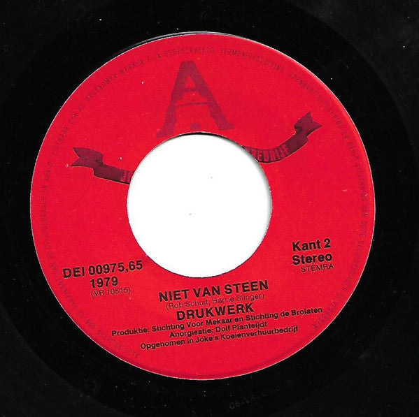 Drukwerk : Ik Verveel Me Zo (7", Single)