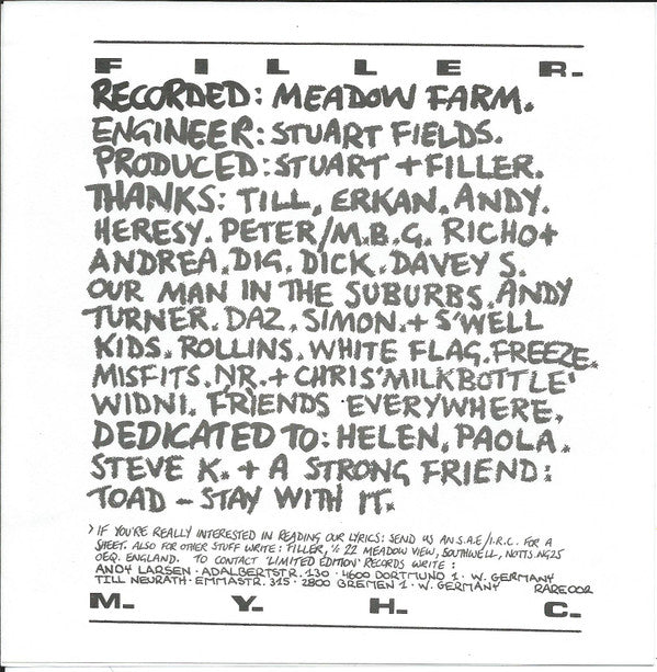 Filler : M.Y.H.C. (7", Red)