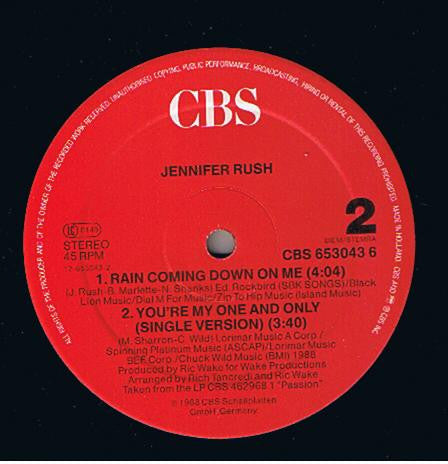 Jennifer Rush : You're My One And Only (Extended Version) (12", Maxi)