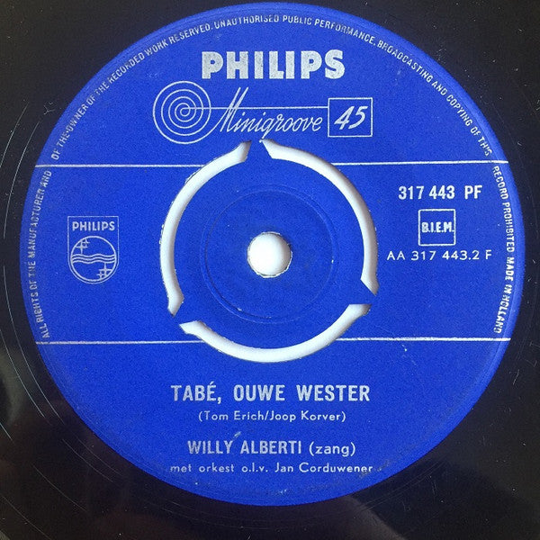 Willy Alberti : Moeder / Tabé Ouwe Wester (7", Single)