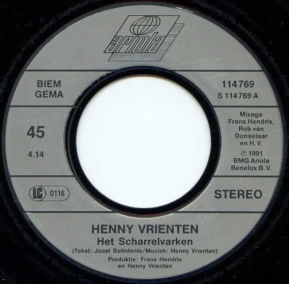 Henny Vrienten : Het Scharrelvarken (7", Single)