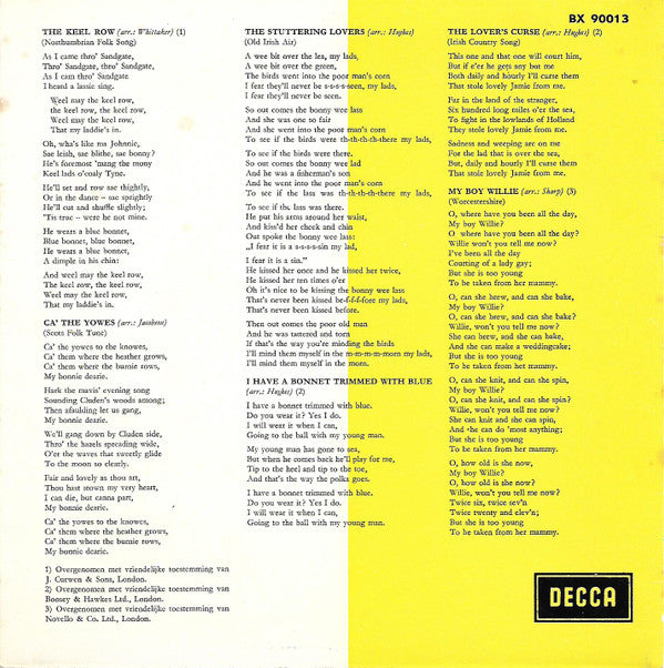 Kathleen Ferrier : The Kathleen Ferrier Memorial Series - British Folksongs (7", EP)