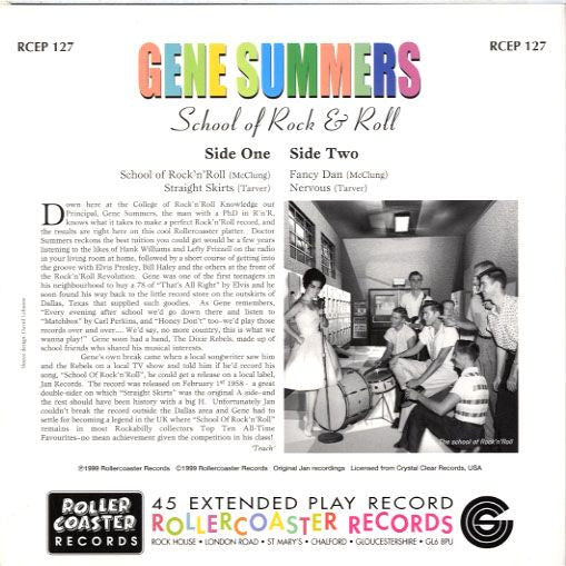 Gene Summers And His Rebels : School Of Rock & Roll (7", EP, RE, Red)