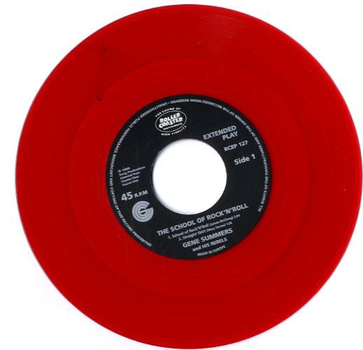 Gene Summers And His Rebels : School Of Rock & Roll (7", EP, RE, Red)
