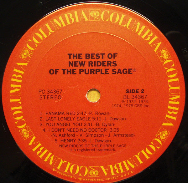 New Riders Of The Purple Sage : The Best Of New Riders Of The Purple Sage (LP, Comp, Pit)