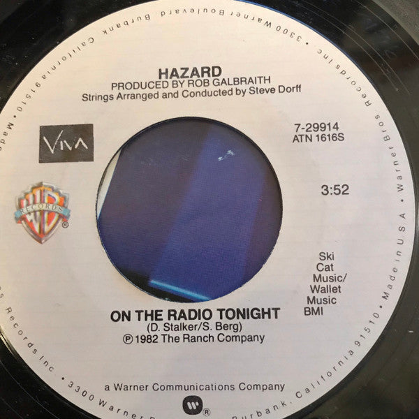 Hazard (15) : On The Radio Tonight (7")