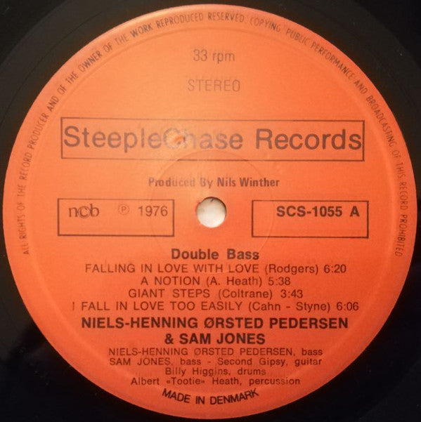 Niels-Henning Ørsted Pedersen / Sam Jones : Double Bass (LP, Album)