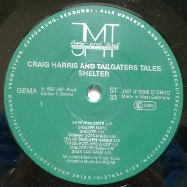 Craig Harris And Tailgaters Tales : Shelter (LP, Album)