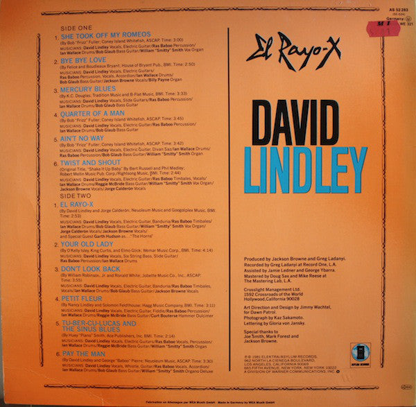 David Lindley : El Rayo-X (LP, Album, RE)