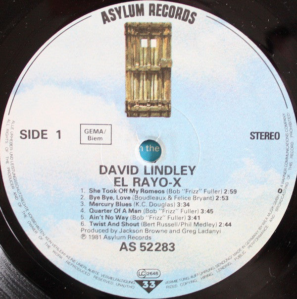 David Lindley : El Rayo-X (LP, Album, RE)