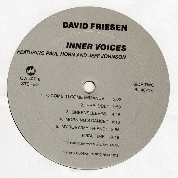 David Friesen : Inner Voices (LP, Album, Car)