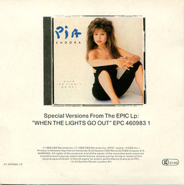 Pia Zadora : Dance Out Of My Head (The Dressed-Down Mix) (CD, Mini)