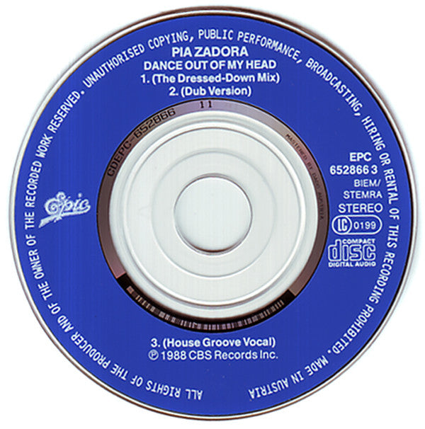 Pia Zadora : Dance Out Of My Head (The Dressed-Down Mix) (CD, Mini)