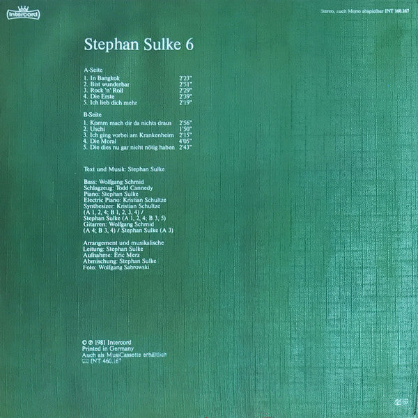 Stephan Sulke : Stephan Sulke 6 (LP, Album)
