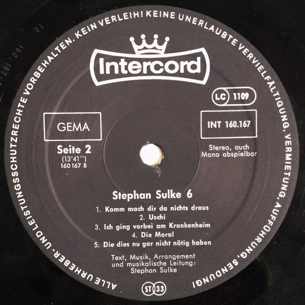Stephan Sulke : Stephan Sulke 6 (LP, Album)