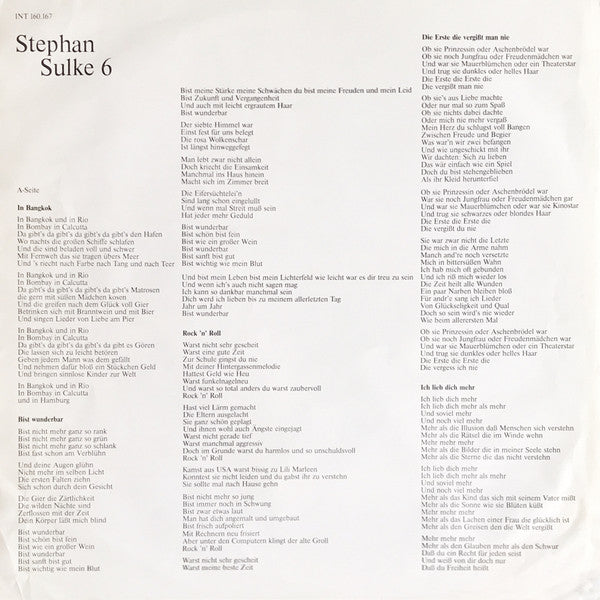 Stephan Sulke : Stephan Sulke 6 (LP, Album)