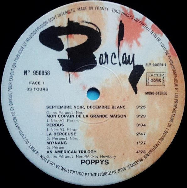 Poppys : Septembre Noir, Décembre Blanc... (LP, Album, RE)