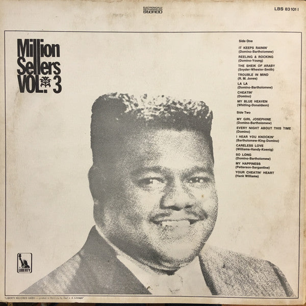 Fats Domino : Million Sellers Vol. 3 (LP, Comp, RE)