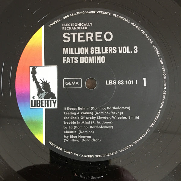 Fats Domino : Million Sellers Vol. 3 (LP, Comp, RE)
