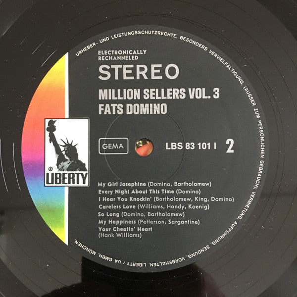 Fats Domino : Million Sellers Vol. 3 (LP, Comp, RE)