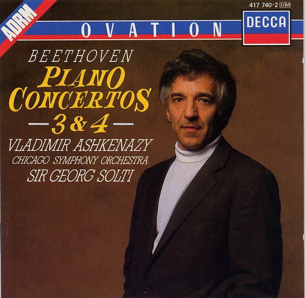Ludwig van Beethoven, Vladimir Ashkenazy, Chicago Symphony Orchestra, Georg Solti : Piano Concertos 3 & 4 (CD, Comp, RM)