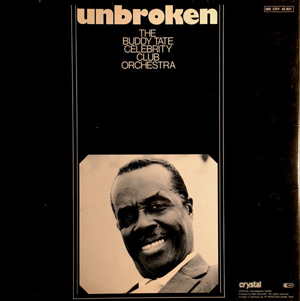 The Buddy Tate Celebrity Club Orchestra : Unbroken (LP, Album, RE)