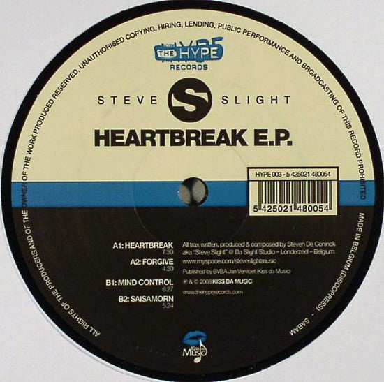 Steve Slight : Heartbreak E.P. (12", EP)