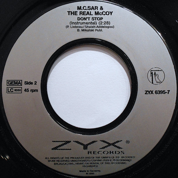 Real McCoy Feat. Sunday (2) : Don't Stop (7", Single)