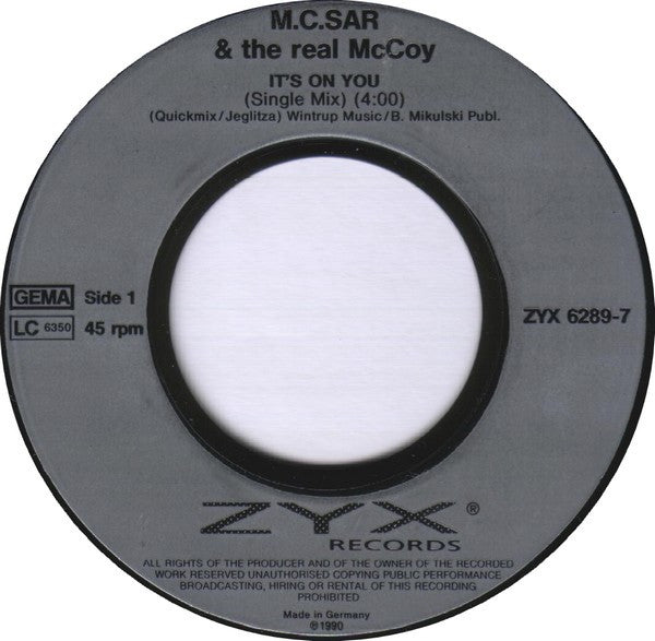 Real McCoy : It's On You (7", Single)