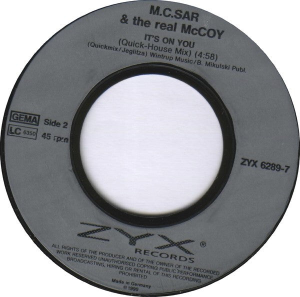 Real McCoy : It's On You (7", Single)