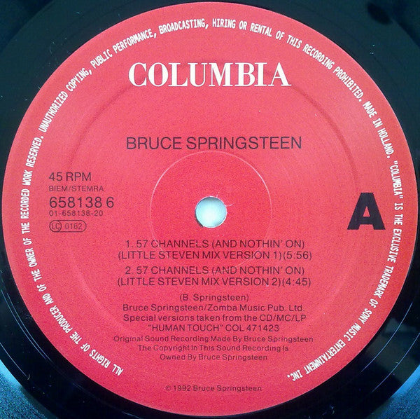 Bruce Springsteen : 57 Channels (And Nothin' On) (12", Single)