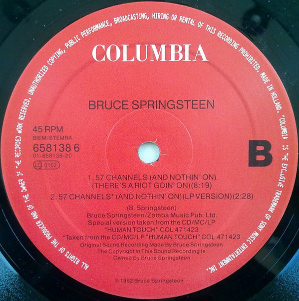 Bruce Springsteen : 57 Channels (And Nothin' On) (12", Single)