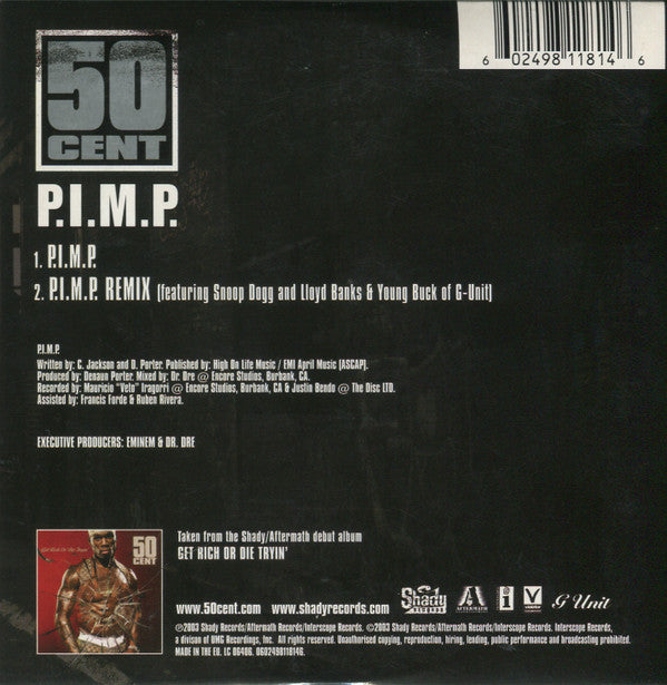50 Cent : P.I.M.P. (CD, Single, Car)