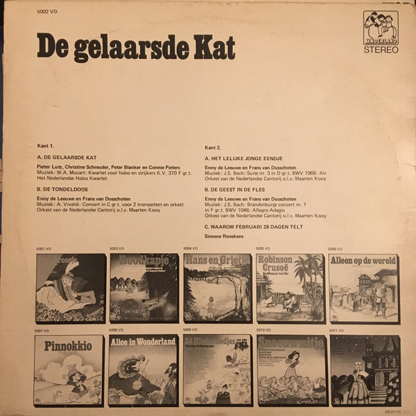 Enny de Leeuwe, Frans van Dusschoten, Pieter Lutz, Christine Schreuder, Peter Blanker, Conny Pieters : De Gelaarsde Kat (LP, Album)