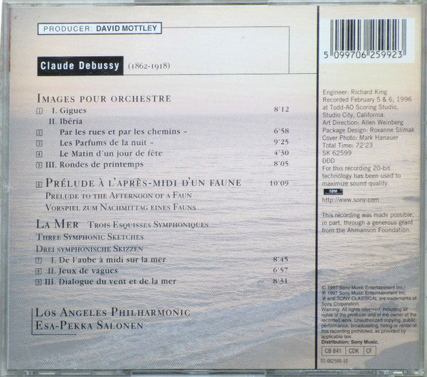 Claude Debussy / Esa-Pekka Salonen, Los Angeles Philharmonic Orchestra : Images • Prélude À L'Après-midi D'Un Faune • La Mer (CD, Album, SBM)